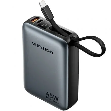 Vention Powerbank 20000mAh 45W Gris con Cable USB-C Vention Powerbank 20000mAh 45W Gris con Cable USB-C
